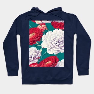 Red White Carnation Fantasy Hoodie